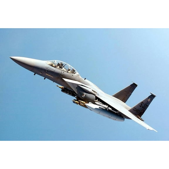 F-15 / F-15E Strike Eagle Fighter - 12x18 Inch Laminated Aviation Poster - Stunning Detail and Bold Colors