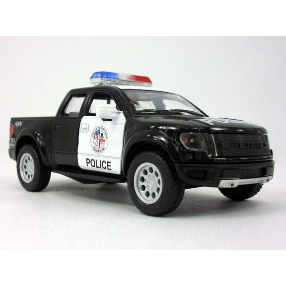 F-150 SVT Raptor Police 1/46 Scale Diecast Metal Model - BLACK WHITE