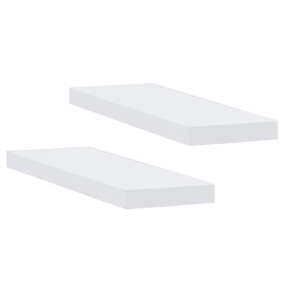 F-1529 White Lacquered MDF Extendable Side Table Panels 2 Pack, Replacement Extender Boards for Rectangular Dining Table, Furniture DIY Repair Spare Parts
