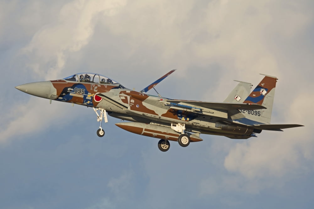 F-15DJ Eagle of the Japan Air Self Defense Forces Hiko Kyodatai aggressor squadron Canvas Art - Phil WallickStocktrek Images (34 x 23)