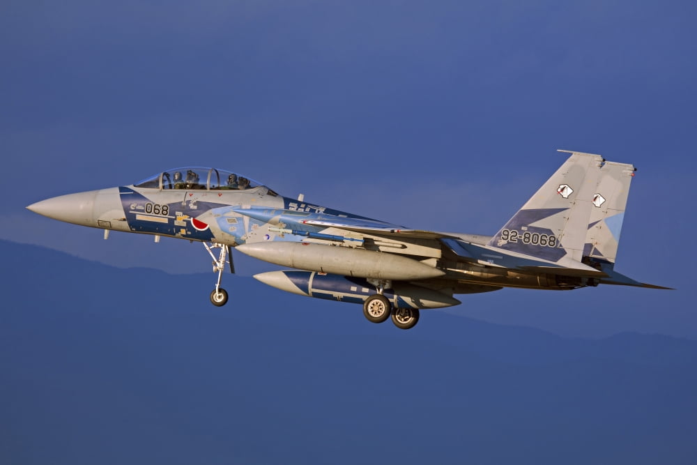 F-15DJ Eagle of the Japan Air Self Defense Forces Hiko Kyodatai aggressor squadron Canvas Art - Phil WallickStocktrek Images (34 x 23)