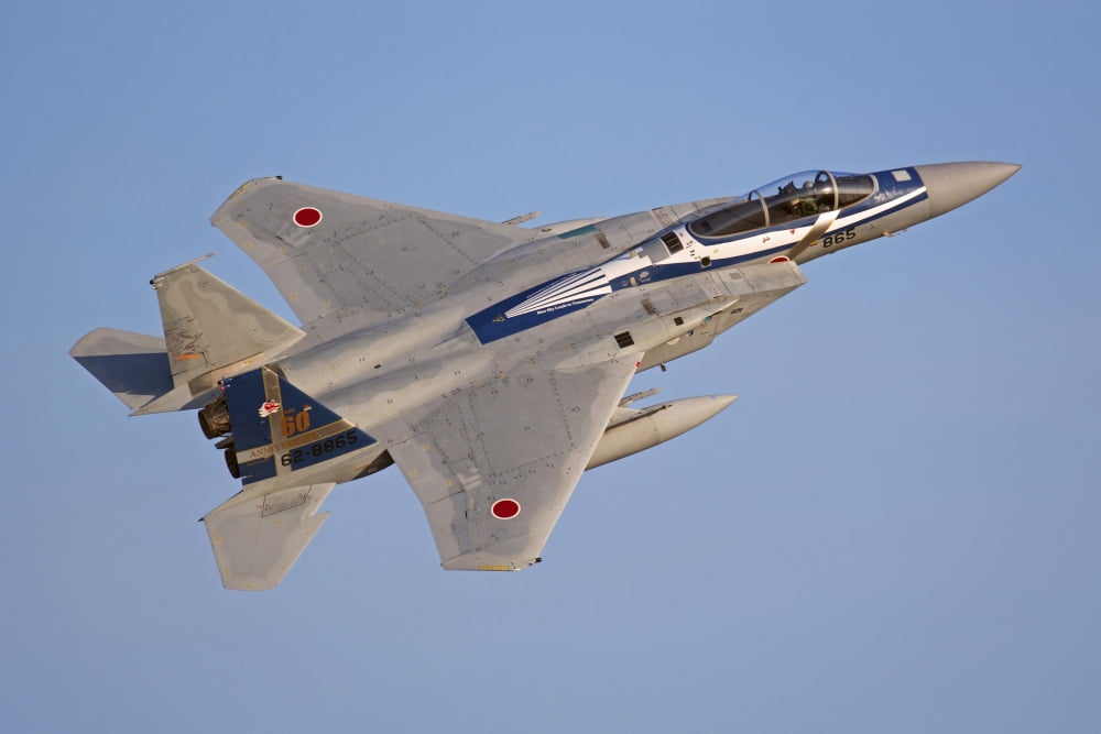 F-15J Eagle of the Japan Air Self-Defense Force Canvas Art - Phil WallickStocktrek Images (34 x 23)