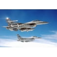 thumbnail image 1 of F-16 / F-16C Fighting Falcons in Flight - 24x36 Inch Laminated Aviation Poster - Stunning Detail and Bold Colors, 1 of 4