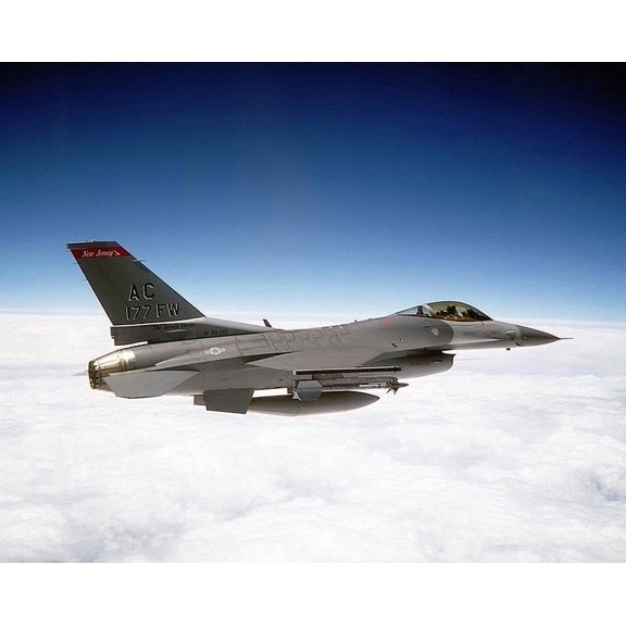 F-16 Fighter Jet in Flight U.S. Air Force - 20x30 Inch Laminated Aviation Poster - Stunning Detail and Bold Colors