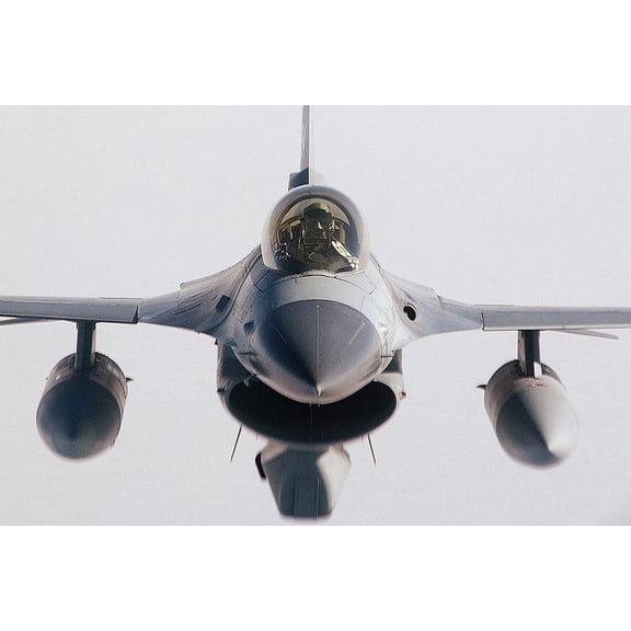 F-16 Fighting Falcon Head-On View Style - A - 20x30 Inch Laminated Aviation Poster - Stunning Detail and Bold Colors