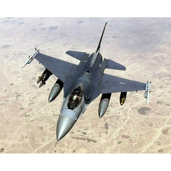 F-16 Fighting Falcon in Flight U.S. Air Force - 20x30 Inch Laminated Aviation Poster - Stunning Detail and Bold Colors