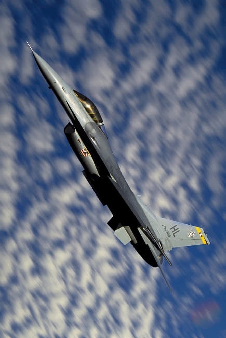 F16 Fighting Falcon flying over Fallon, Nevada Poster Print by Phil