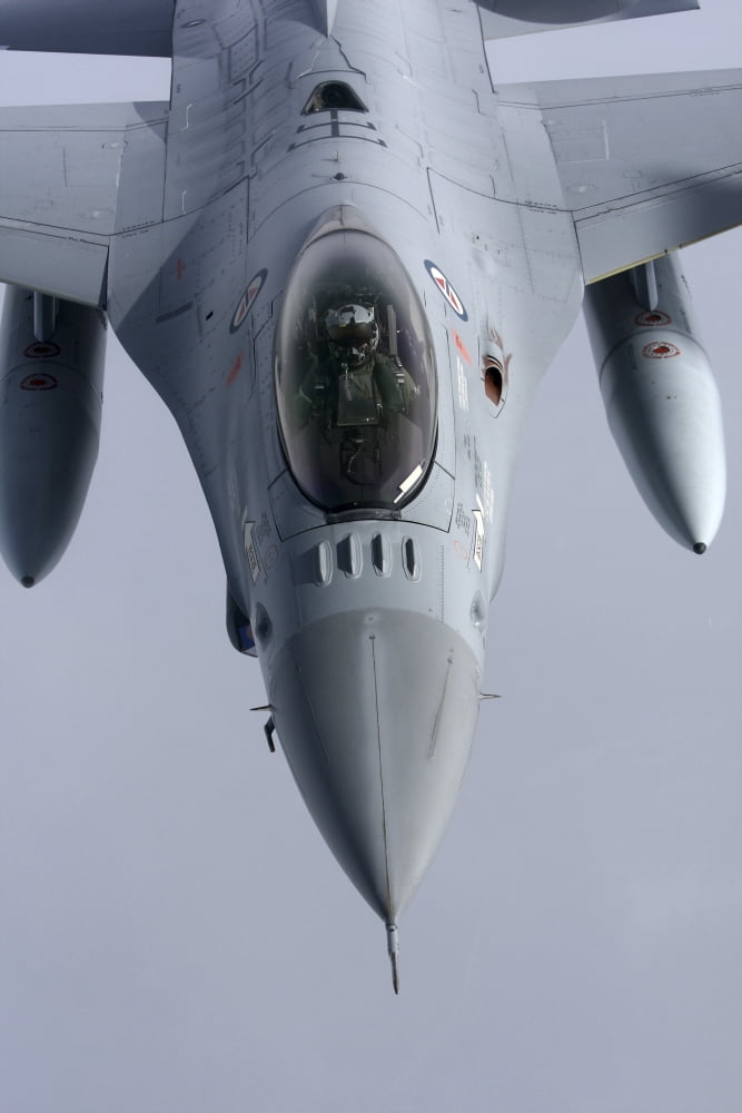 F-16 Fighting Falcon of the Norwegian Air Force Canvas Art - Daniel KarlssonStocktrek Images (24 x 35)