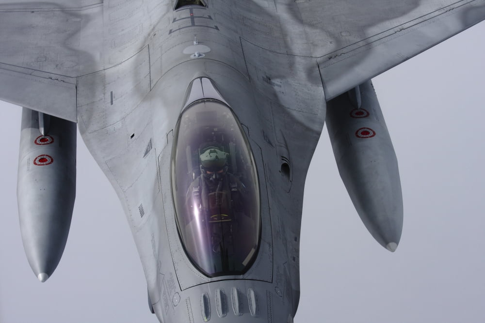 F-16 Fighting Falcon of the Polish Air Force Canvas Art - Daniel KarlssonStocktrek Images (18 x 12)