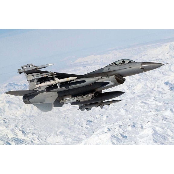 F-16C / F-16 Fighting Falcon Air Force Style -1 - 24x36 Inch Laminated Aviation Poster - Stunning Detail and Bold Colors
