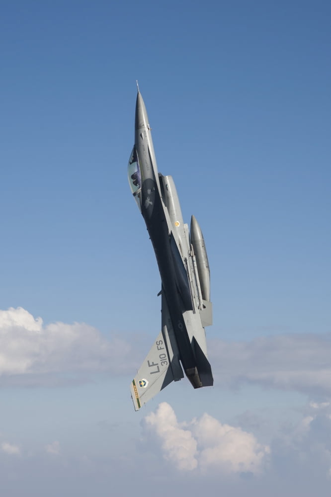 F-16C Fighting Falcon during a sortie over Arizona Canvas Art - Erik RoelofsStocktrek Images (23 x 35)