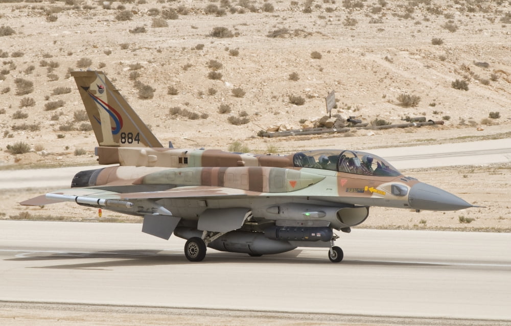 F-16I Sufa Fighting Falcon of the Israeli Air Force Canvas Art - Giovanni CollaStocktrek Images (18 x 12)