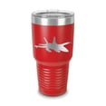 thumbnail image 1 of F-18 Hornet Tumbler 30 oz - Laser Engraved w/ Clear Lid - Stainless Steel - Vacuum Insulated - Double Walled - Travel Mug - f18 super hornet - Red, 1 of 4