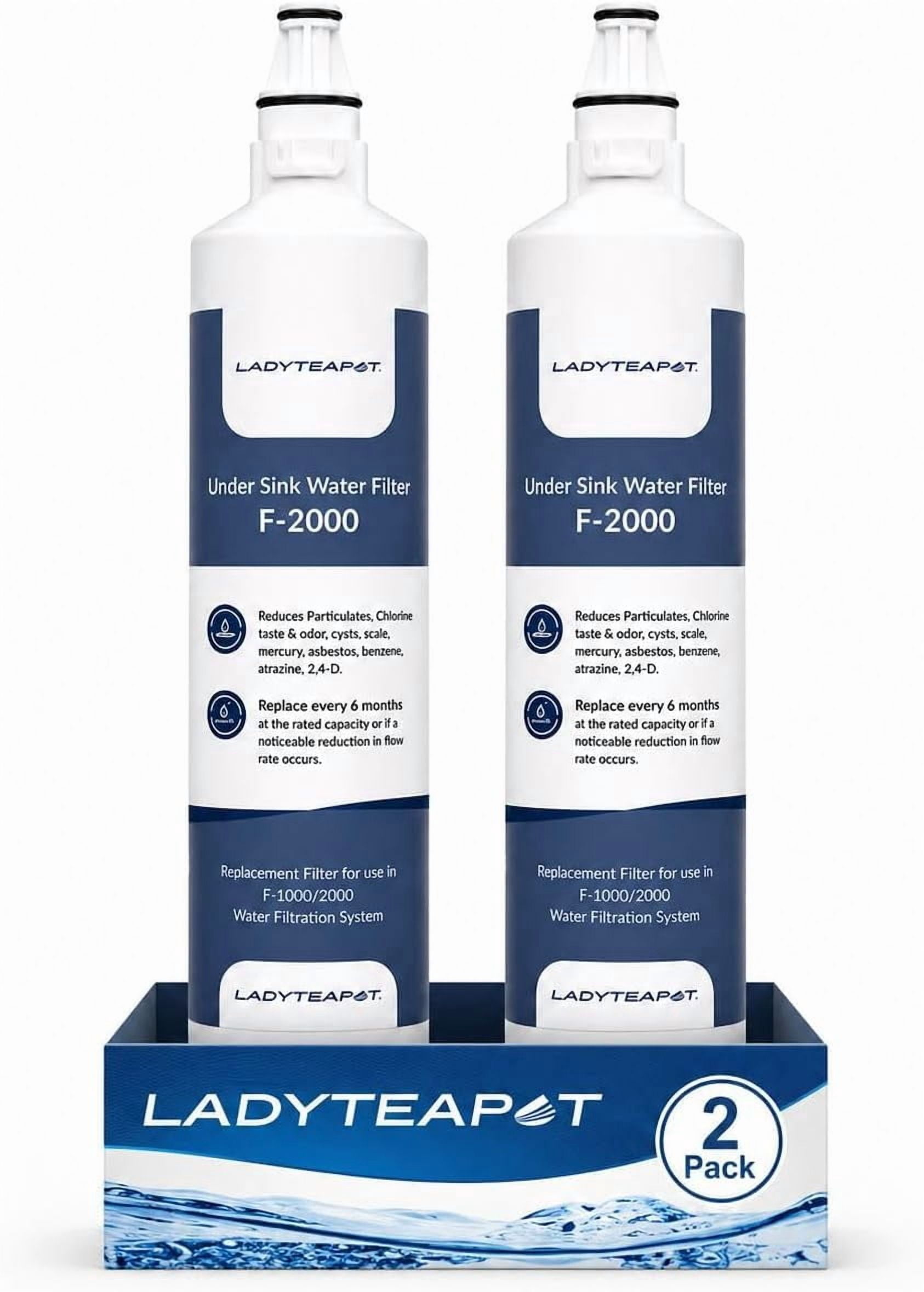 F-2000 Water Filter, Compatible With InSinkErator F-2000, F-1000, Water Filter Replacement (2 Pack)