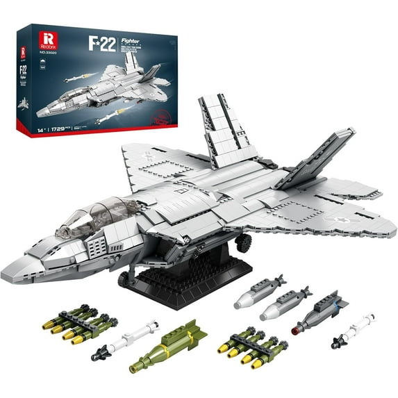 F-22 Fighter Jet Building Sets for Adults, Military Raptor Fighter Display Model 33020, Technical Military Plane Collectible Set