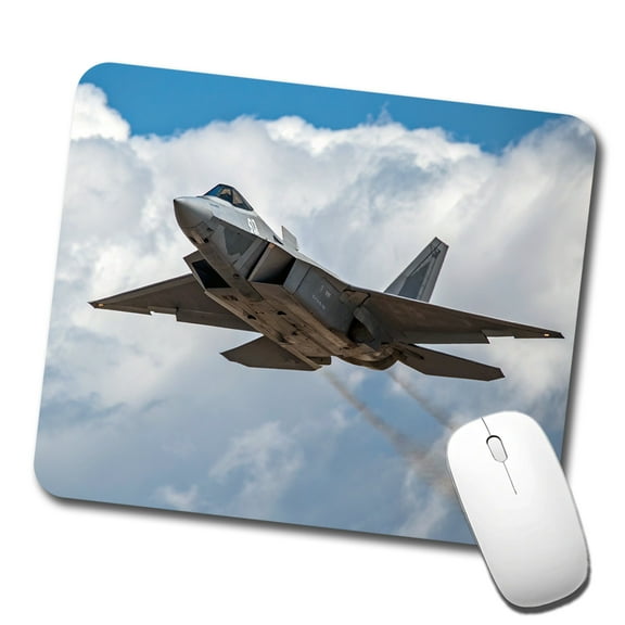 F-22 Raptor In Flight US Air Force Fighter Plane Mouse Pad Low Profile Gaming Mat