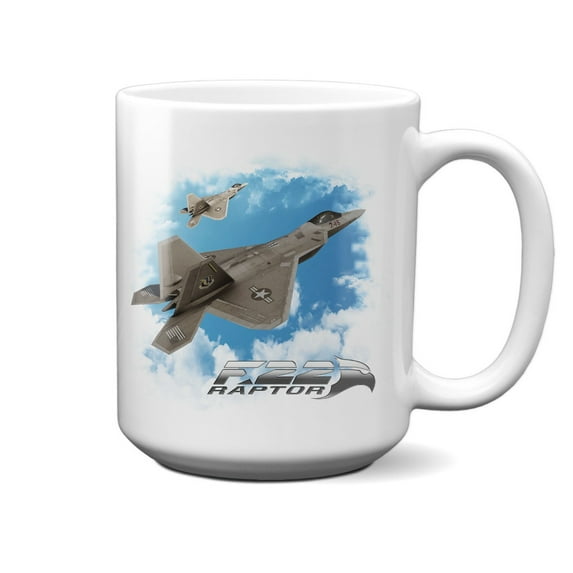 F-22 Raptor In The Clouds 15oz Mug