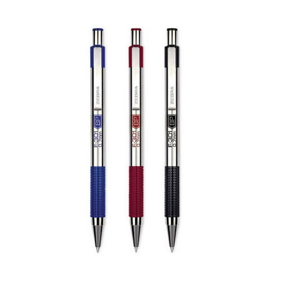 F-301 Ballpoint Pen, Retractable, Fine 0.7 Mm, Assorted Ink And Barrel Colors, 4/pack | Bundle of 2 Packs