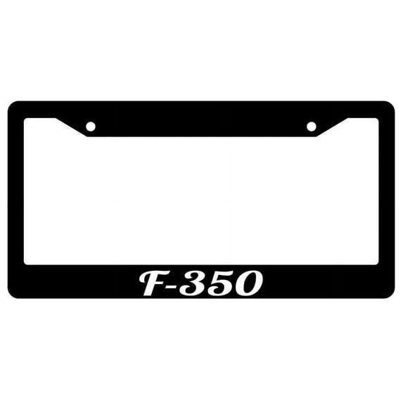 F-350 SCRIPT Black Plastic License Plate Frame AMA
