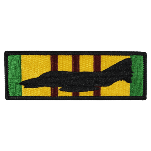 F-4 PHANTOM SPOOK SILHOUETTE ON VIETNAM SERVICE RIBBON PATCH USAF USMC NAVY