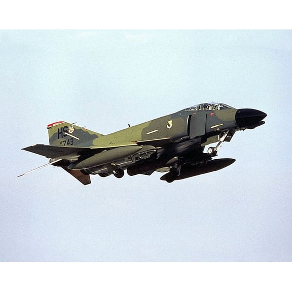 F-4 Phantom Aircraft Air Force - 24x36 Inch Laminated Aviation Poster - Stunning Detail and Bold Colors