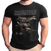 F-4 Phantom II Vietnam Era Adult Black Shirt-3XL