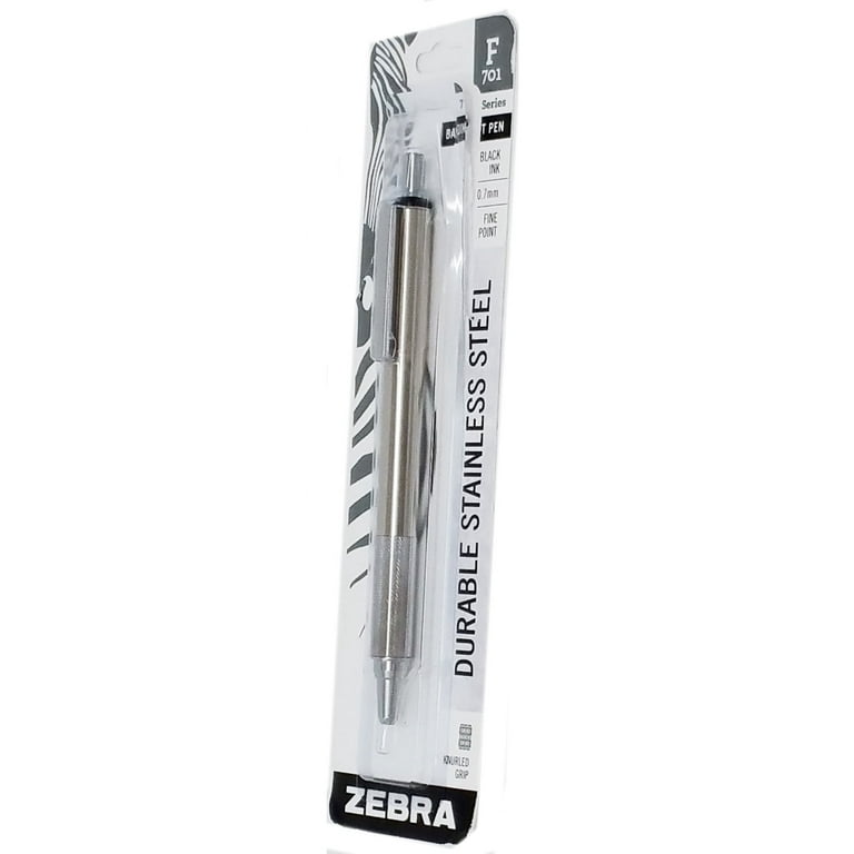 F-701 Ballpoint Pen, Retractable, Fine 0.7 mm, Black Ink, Stainless Steel/Black Barrel F-701 Ballpoint Pen, Retractable, Fine 0.7 mm, Black Ink, Stainless Steel/Black Barrel