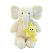 F-720 White A Elephant Plush Toy 40Cm Cotton Material Soft Throw Pillow For Kids Comfort Playtime Fun