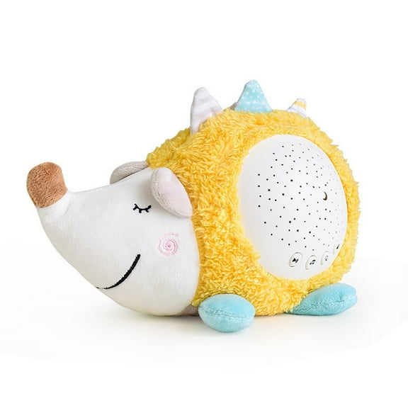 F-733 Baby Baby Soothing Projection Night Light Music Infants Sleep Starry Projector Plush Doll Toy 3 Aa Batteries Educational Fun