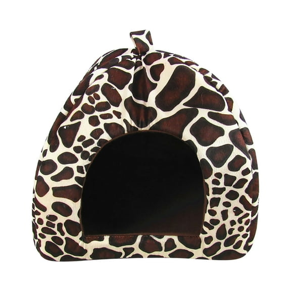 F-842 G 26X26Cm Foldable Pet Bed Round Basket Design Warm Sleeping Pad Cats Dogs Indoor Winter Shelter Comfortable Sponge Filled Bed