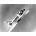 thumbnail image 1 of F-86 Sabre Jet Firing Rockets Style -1 - 20x30 Inch Glossy Laminated Aviation Poster - Stunning Detail and Bold Colors, 1 of 4