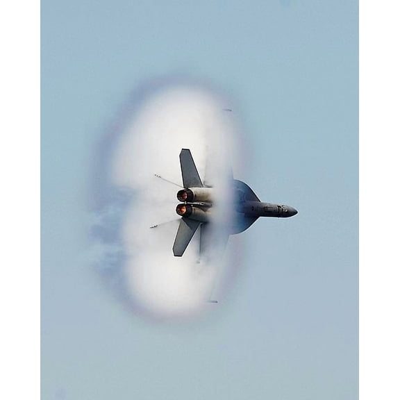 F/A-18F Super Hornet Supersonic Flyby Style -1 - 20x30 Inch Glossy Laminated Aviation Poster - Stunning Detail and Bold Colors