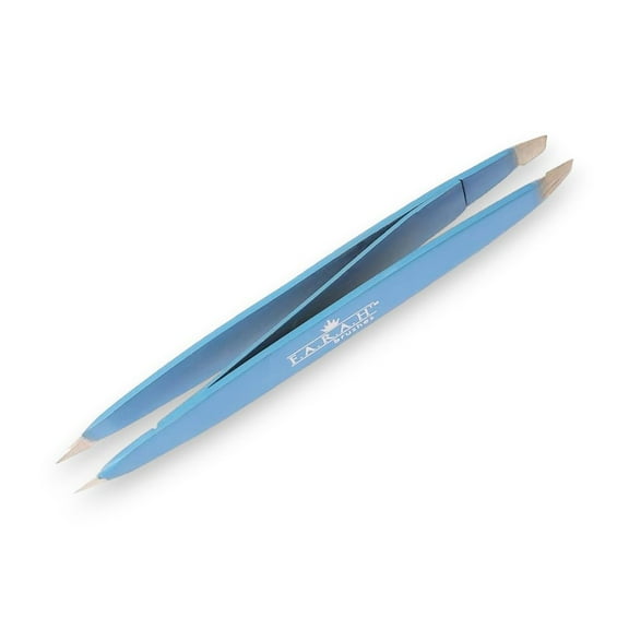 F.A.R.A.H. Z-Tweeze Professional Stainless Steel Dual Ended Precision Tweezers with Slanted and Pointed Tips