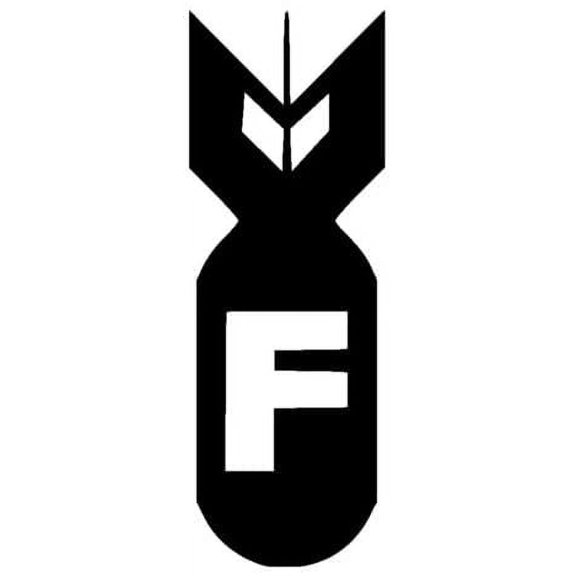 F Bomb Funny Vinyl Decal Window Sticker Graphic Auto Wall Laptop Cell Phone Car, Die Cut Vinyl Decal for Windows, Cars, Trucks, Tool Boxes, laptops - virtually Any Hard, Smooth Surface (6" Black)