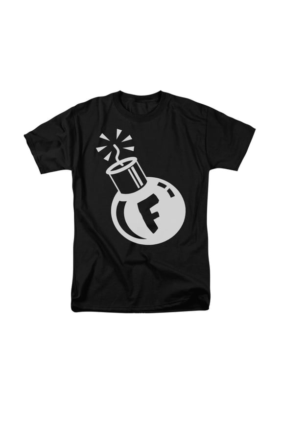 F Bomb Humorous Cartoon Pictograph Graphic Adult T-Shirt