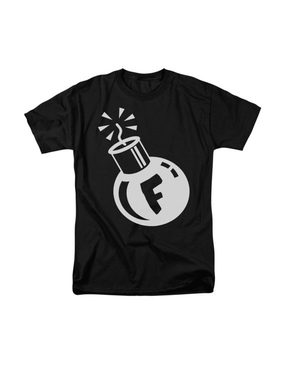F Bomb Humorous Cartoon Pictograph Graphic Adult T-Shirt