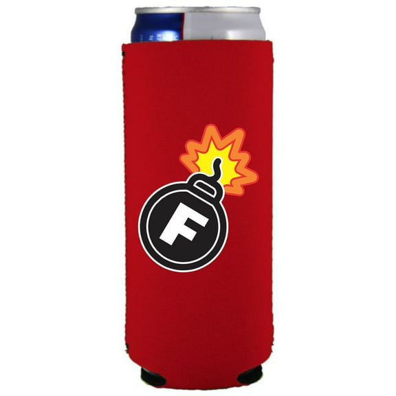F Bomb Slim Can Coolie (Red)
