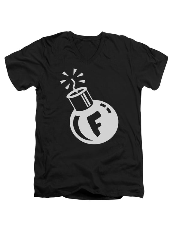 - F Bomb - Slim Fit V Neck Shirt - Medium