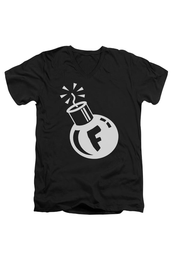 - F Bomb - Slim Fit V Neck Shirt - Medium