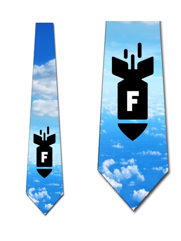 F-Bomb Ties Funny Mens Novelty Necktie by Three Rooker