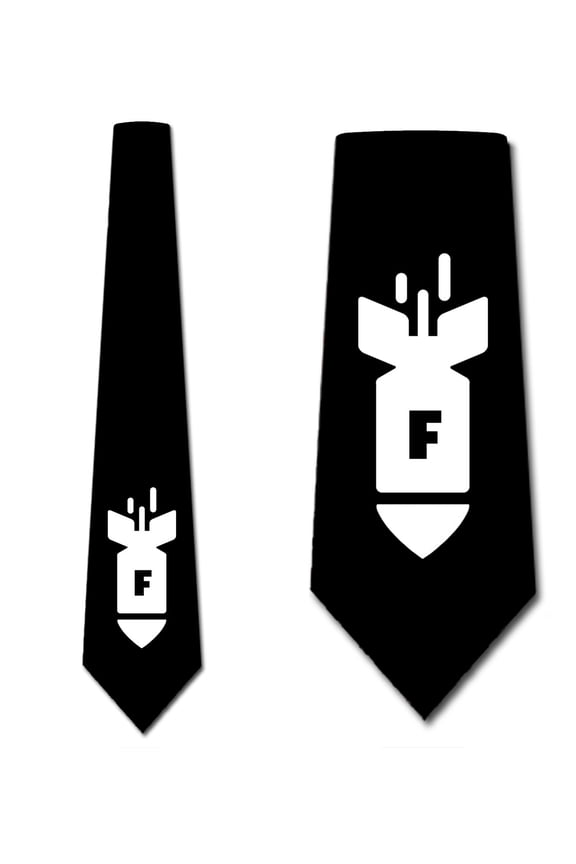 F-Bomb Ties Mens Profanity Funny Necktie by Three Rooker