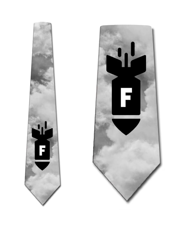 F-Bomb Ties Novelty Mens Funny Necktie by Three Rooker