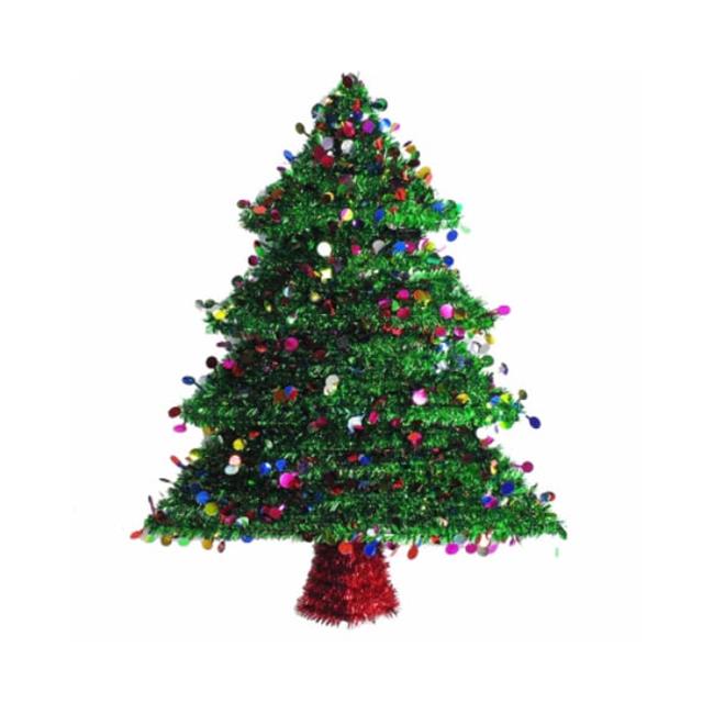 F C Young 194442 18 in. Tinsel Christmas Tree Holiday Decoration - Green - Pack of 6