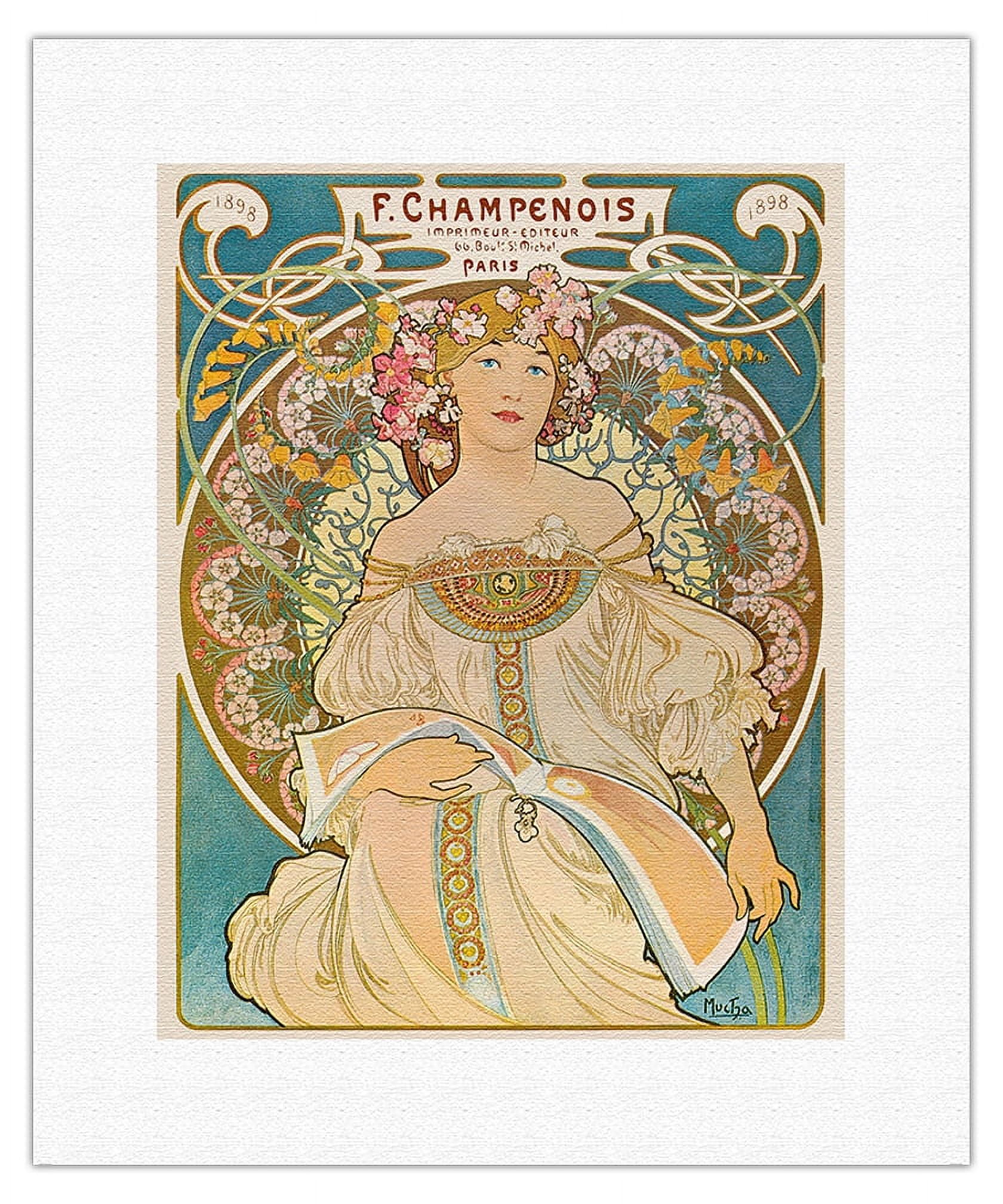 F. Champenois Imprimeur Editeur (1897) by Alphonse Mucha