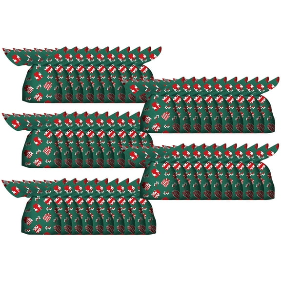 F Christmas Gift Bag Drawstring Aluminum Foil Bag With Scream Design 50Pcs For Holiday Presents Seasonal Use