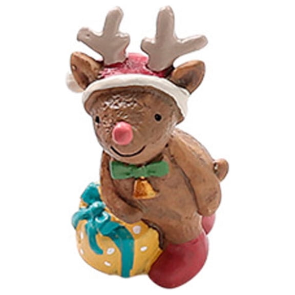 F Christmas Resin Small Ornament, Mini Figurine For Tabletop Display And Holiday Decoration