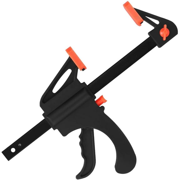 F Clamp ,Quick Grip Clamps, 6 Inch Bar Clamps Quick Ratchet Release Woodworking DIY Hand Tool Kit for Wood Durable and Easy to Operate (2pcs)