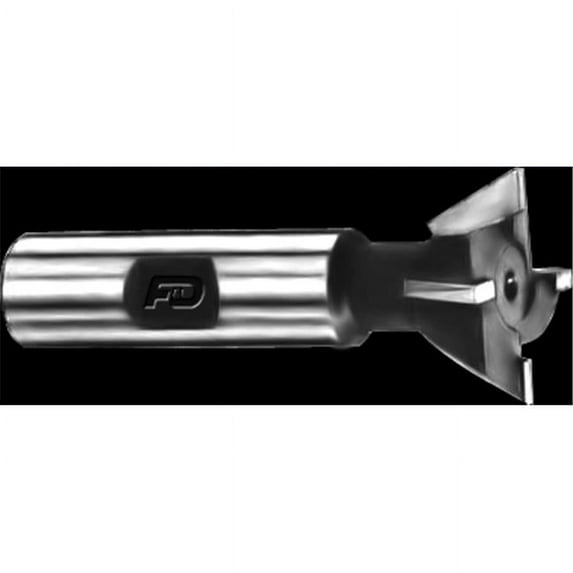 F&D Tool  Carbide Tipped Shank Type Dovetail Cutter - 45 deg Angle x 0.50 dia. x 0.156 W x 0.375 Shank x 2.125 OAL with 3 Teeth