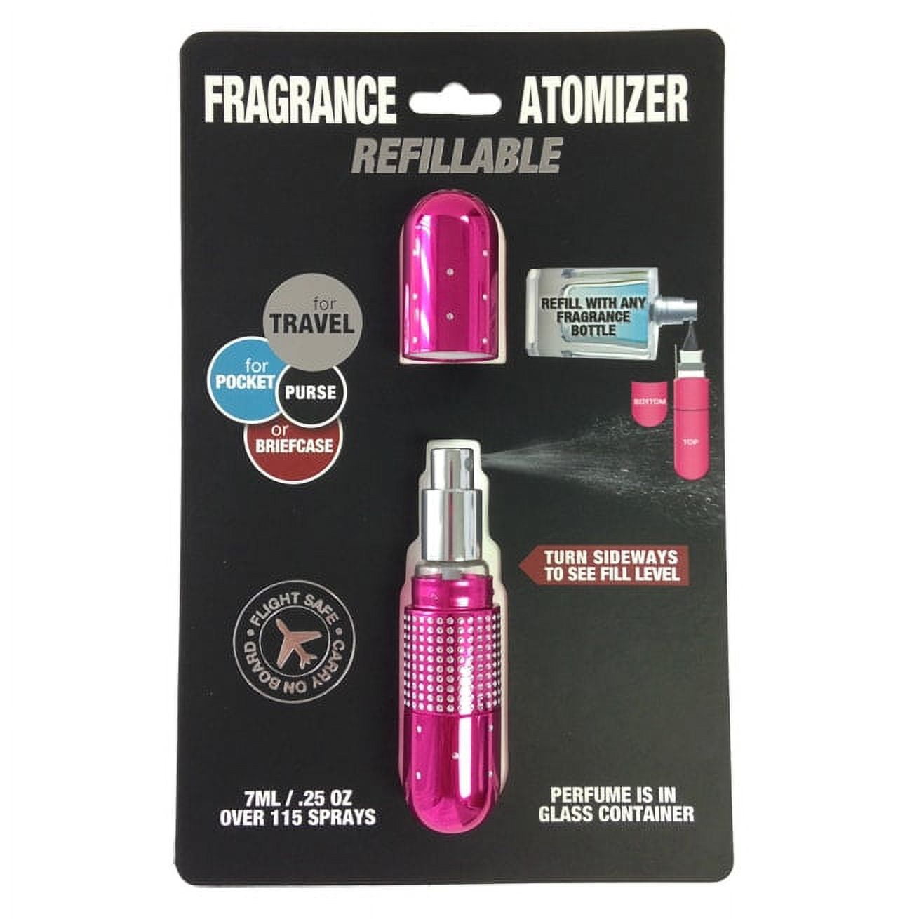 Refillable Fragrance Deluxe Crystal Sexy Pink 0.23-ounce Atomizer (Crystal Black Night)