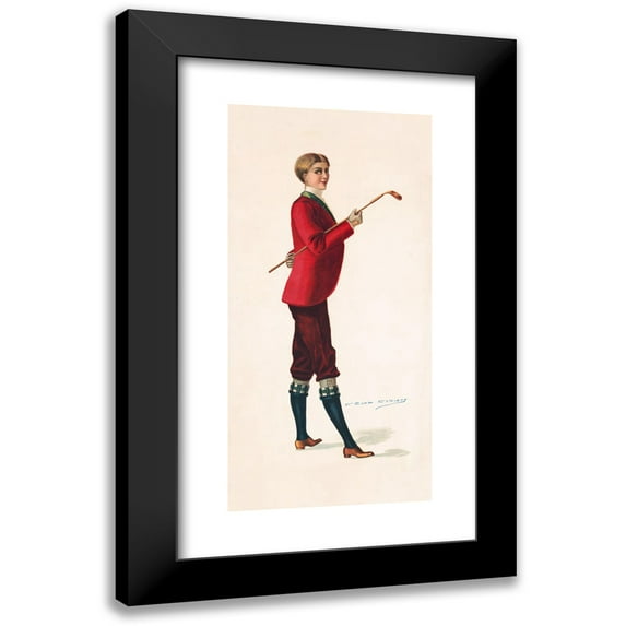 F. Earl Christy 9x14 Black Modern Framed Museum Art Print Titled - Golf Boy #8 (1900)